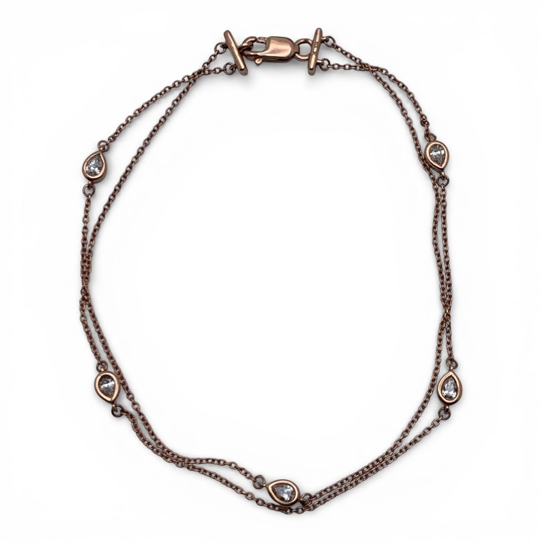 10k Rose Gold & Diamond Bracelet (1 of 8)