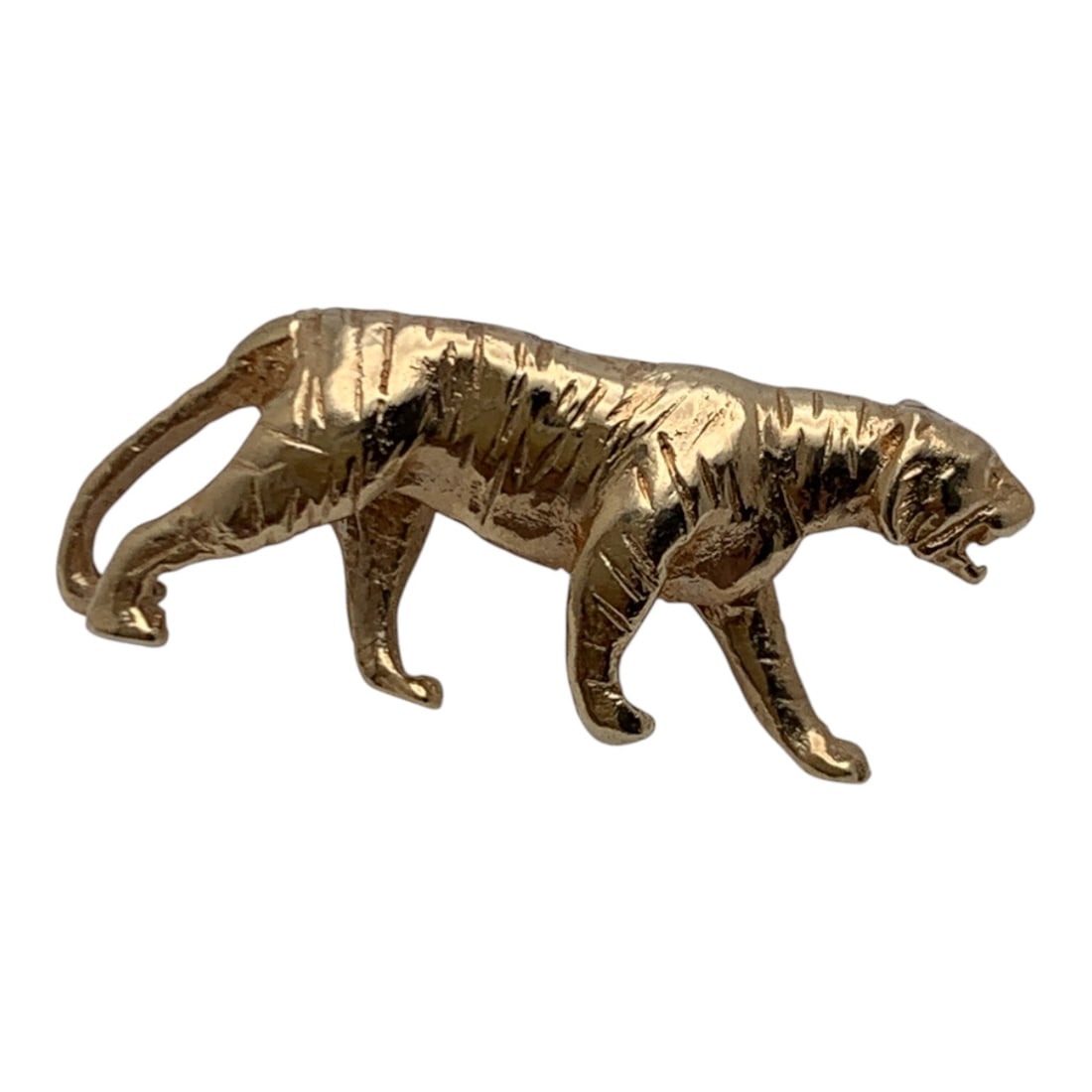 14k Yellow Gold Tiger Pin (1 of 3)
