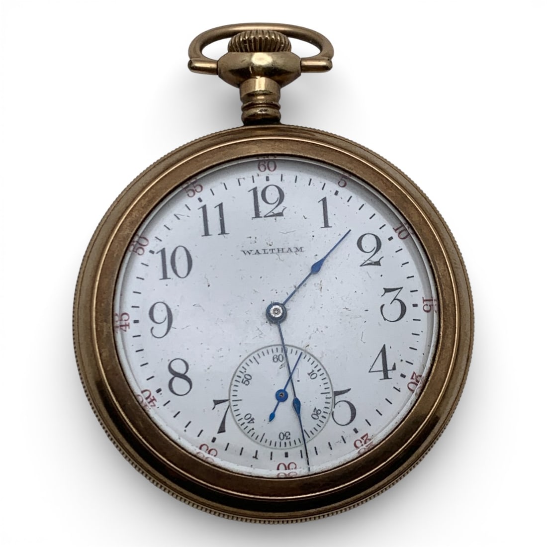 Waltham Gold Filled Pocket Watch: Marked On Face: WalthamMarked On Back Case: Guranteed Twenty Years, Philadelphia Watch Case Co, 8473053Marked On Movement: A. W. W. Co., 17 Jewels, 180129182 1/2" Long - 70.1 Grams