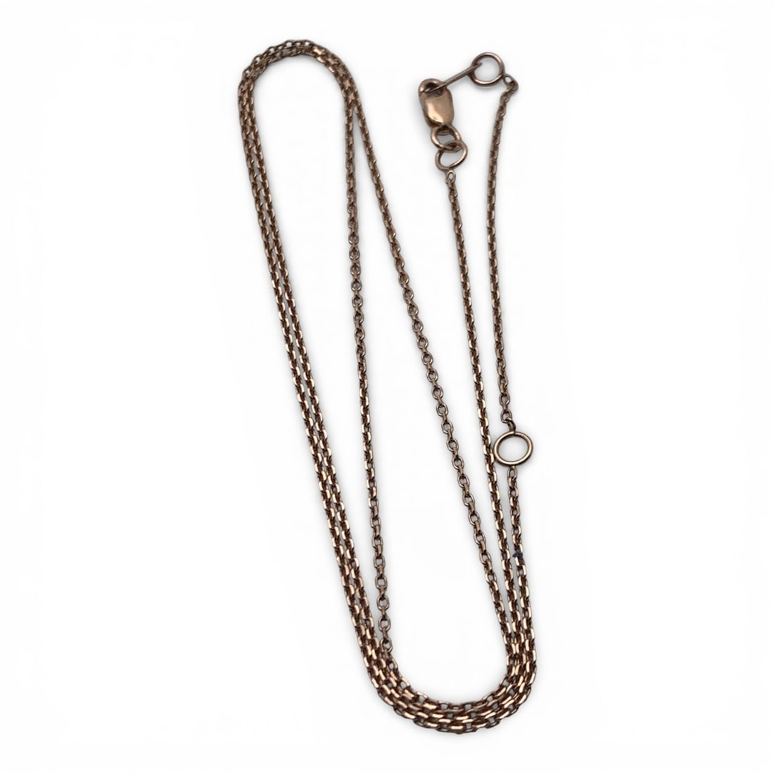 10k Rose Gold Chain Necklace: Marked 10k - 18 3/4" Long - 0.9 DwtGemstones Tested With Presidium Gem Tester Il - Berners Does Not Guarantee Authenticity Of Gemstones