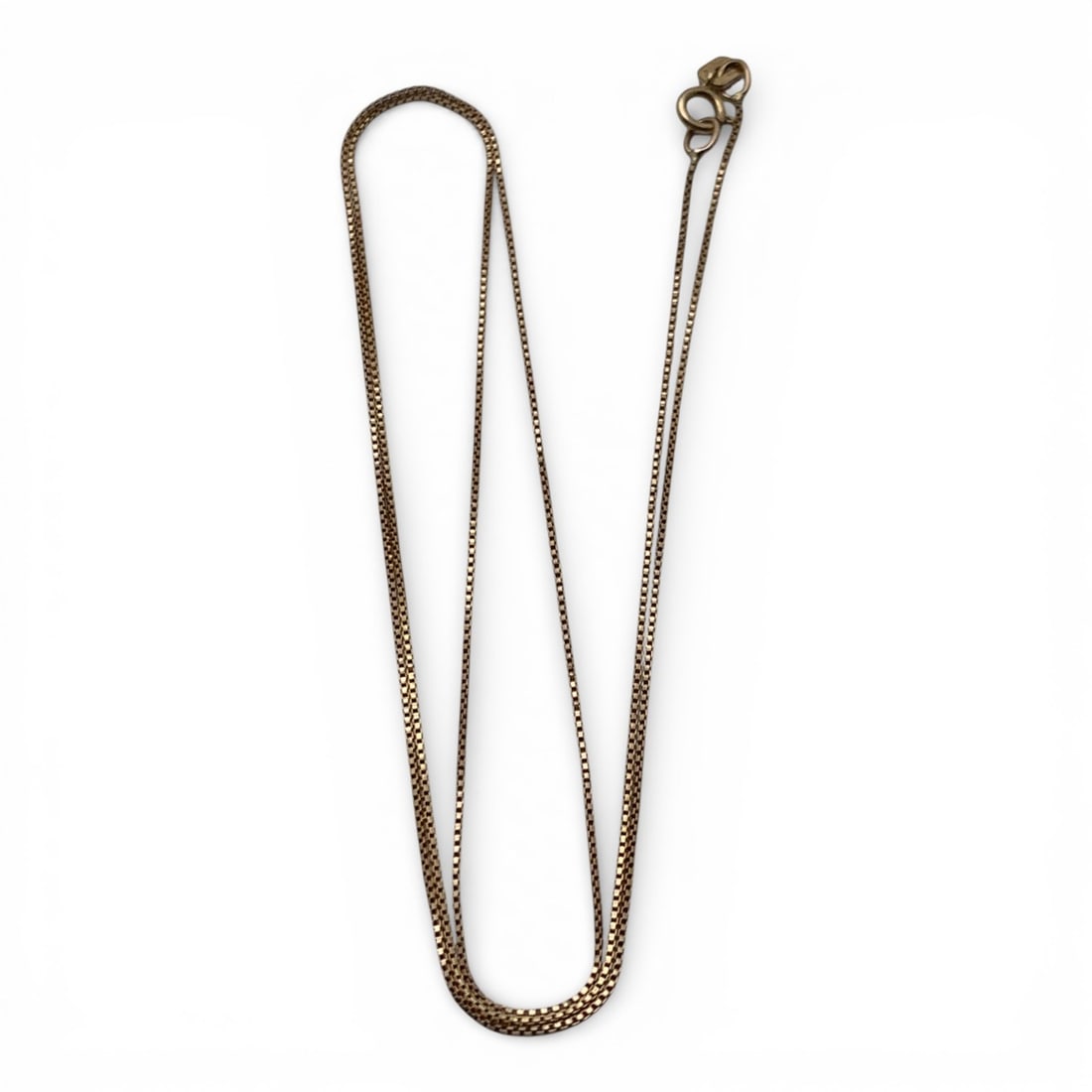 10k Yellow Gold Box Chain Necklace: Marked 10k - 20 1/4" Long - 0.7 DwtGemstones Tested With Presidium Gem Tester Il - Berners Does Not Guarantee Authenticity Of Gemstones