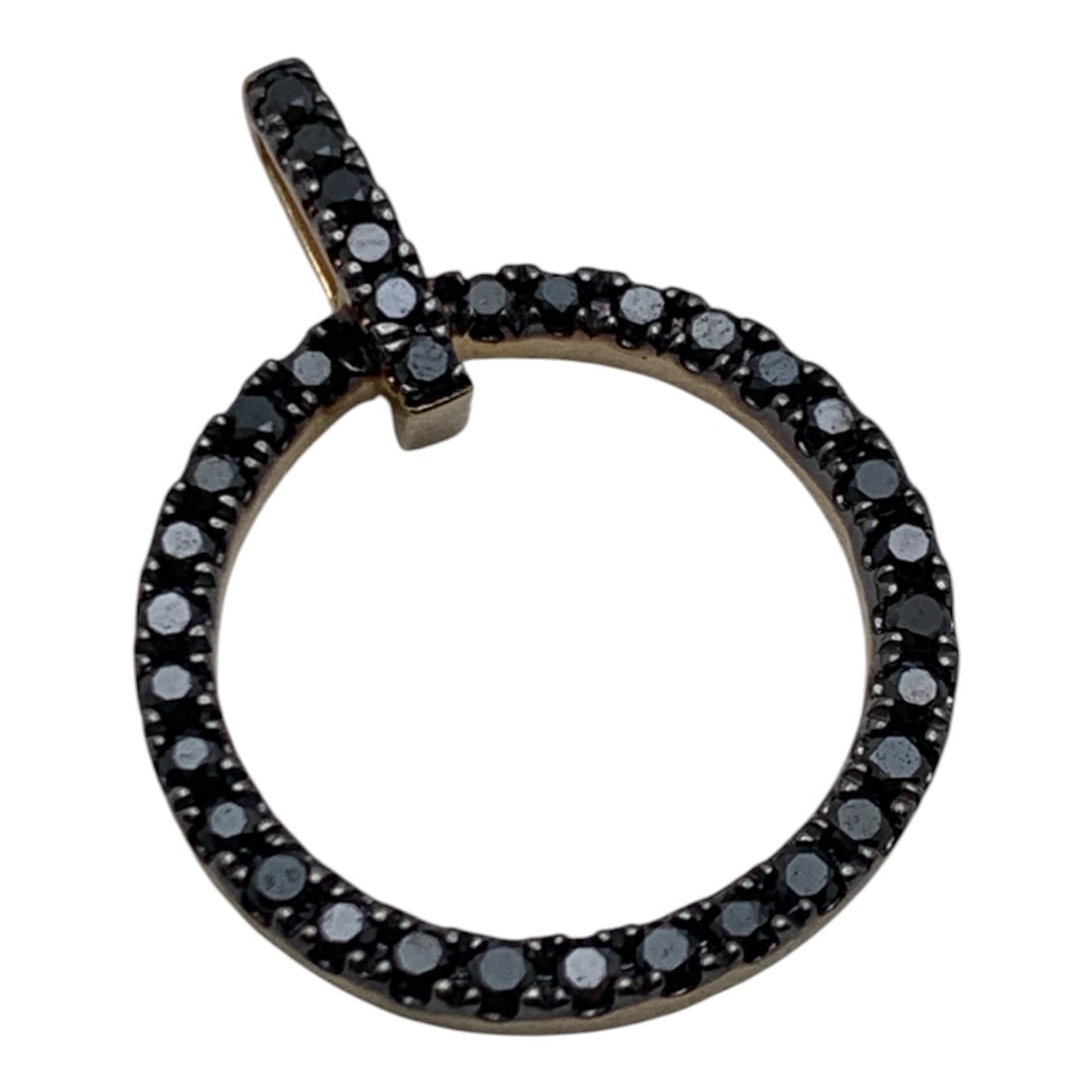 14k Yellow Gold & Black Diamond Pendant: Marked 14k - 7/8" Long - 1.0 DwtGemstones Tested With Presidium Gem Tester Il - Berners Does Not Guarantee Authenticity Of Gemstones