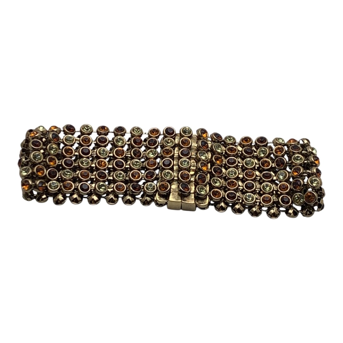 Joan Rivers Gold Tone Bracelet W Stones: Marked Joan Rivers - 7 1/2" Long
