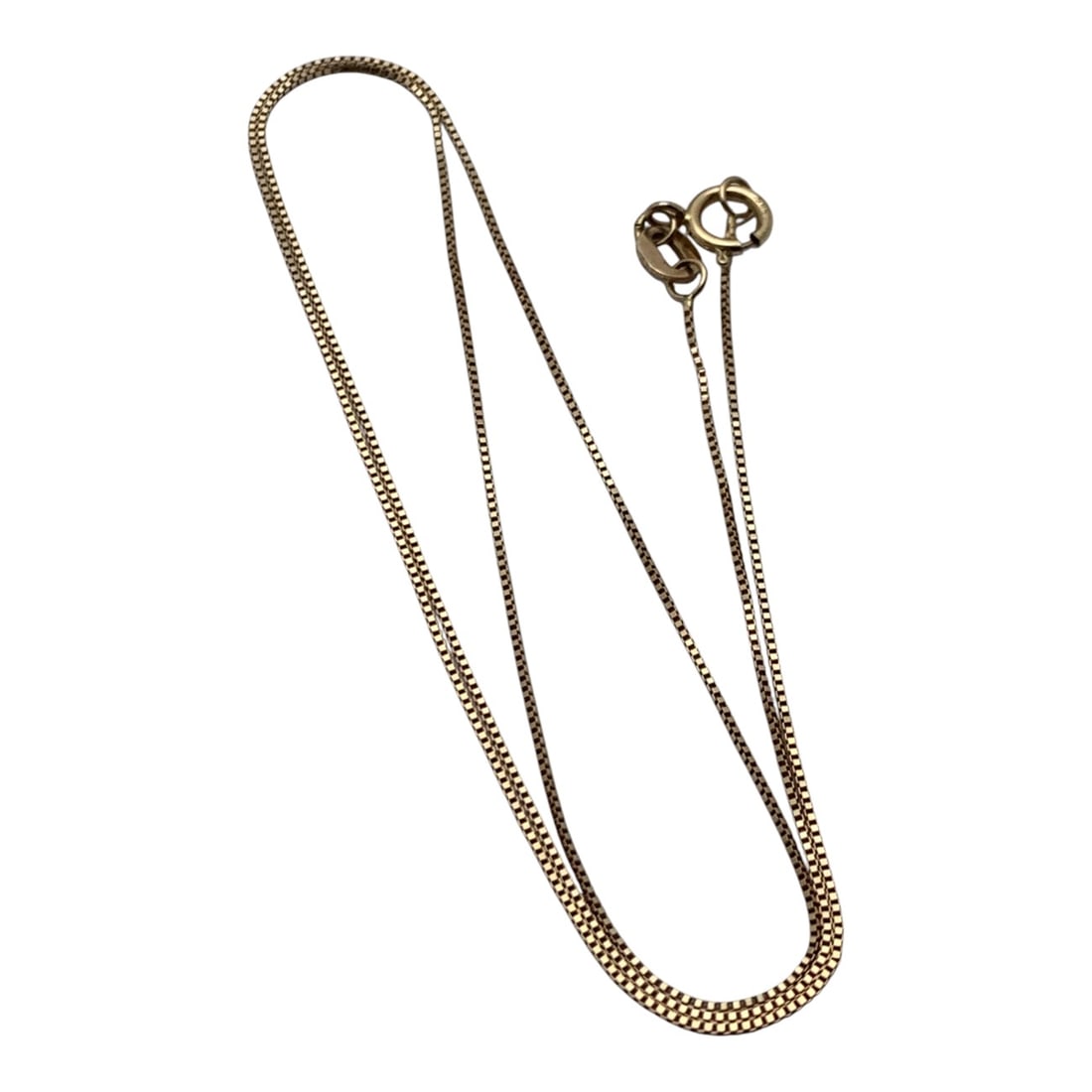 14k Yellow Gold Box Chain Necklace: Marked 14k - 16 3/4" Long - 0.6 DwtGemstones Tested With Presidium Gem Tester Il - Berners Does Not Guarantee Authenticity Of Gemstones