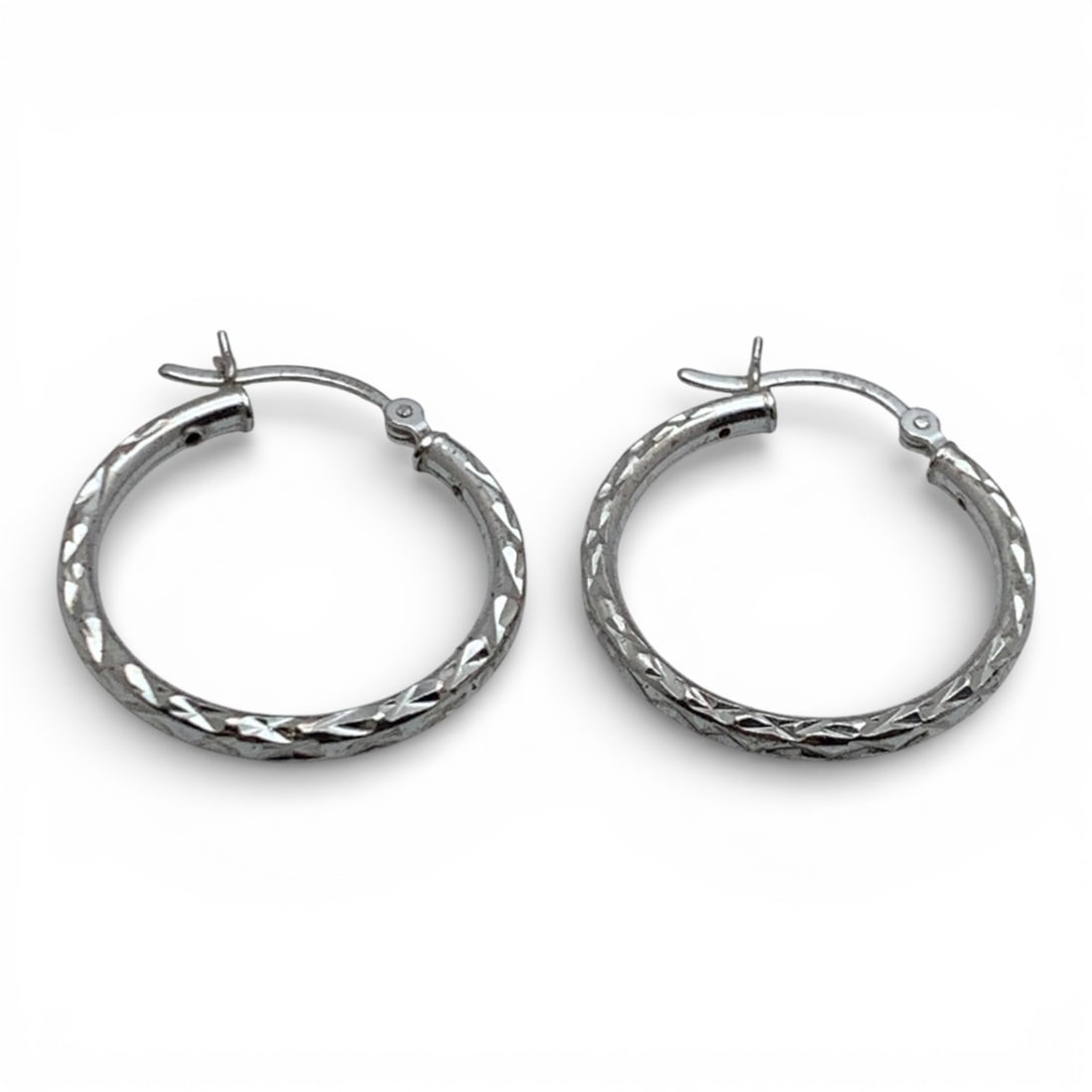 Pair Of Sterling Silver Hoop Earrings (1 of 8)