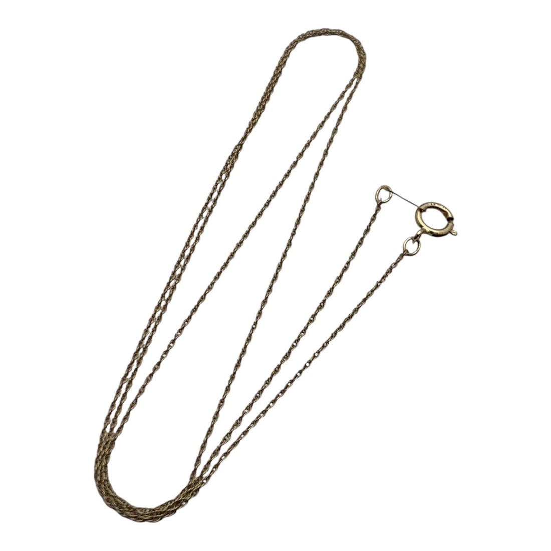 14k Yellow Gold Chain Necklace: Marked 14k - 19" Long - 0.4 DwtGemstones Tested With Presidium Gem Tester Il - Berners Does Not Guarantee Authenticity Of Gemstones