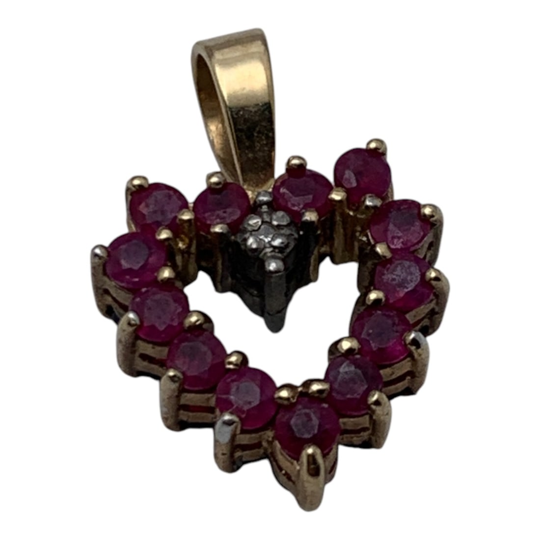 14k Yellow Gold Ruby & Sapphire Reversible Pendant (1 of 3)