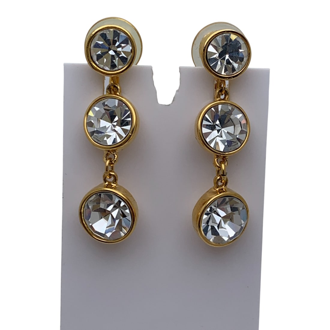 Pair Of Joan River Earrings W Clear Stones (1 of 4)