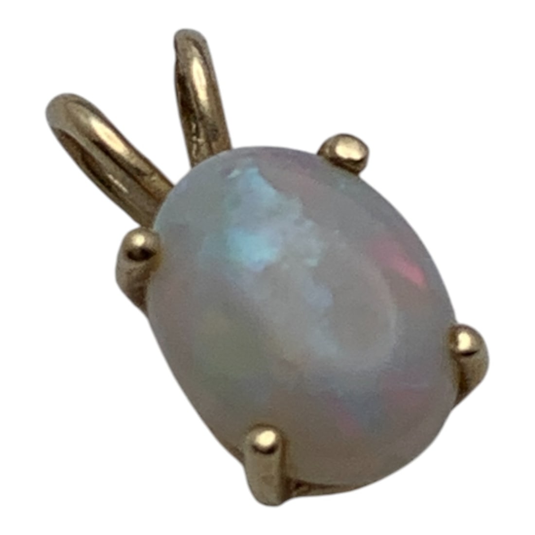 14k Yellow Gold & White Opal Pendant (1 of 3)