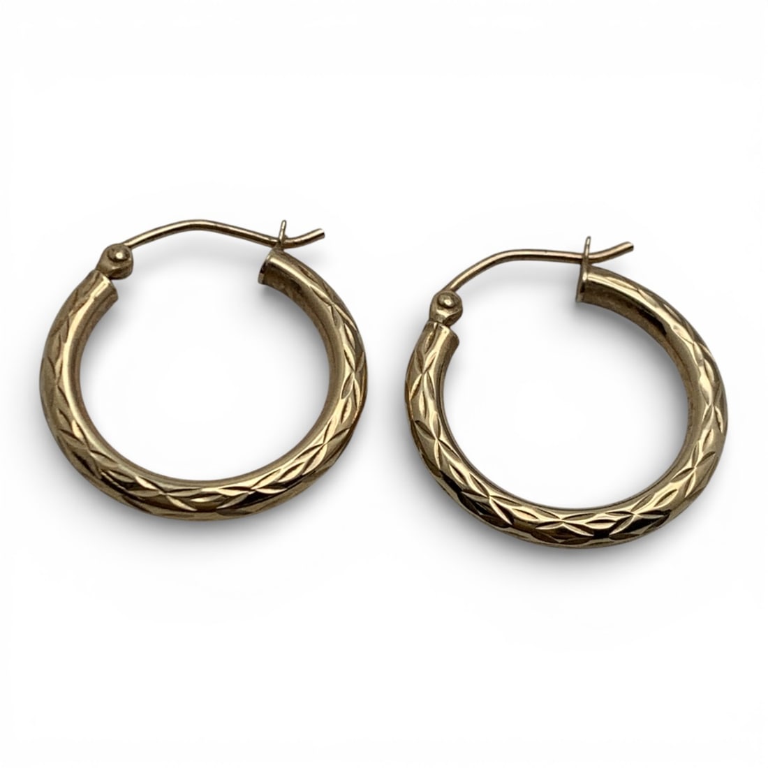 Pair Of 10k Yellow Gold Hoop Earrings (1 of 6)