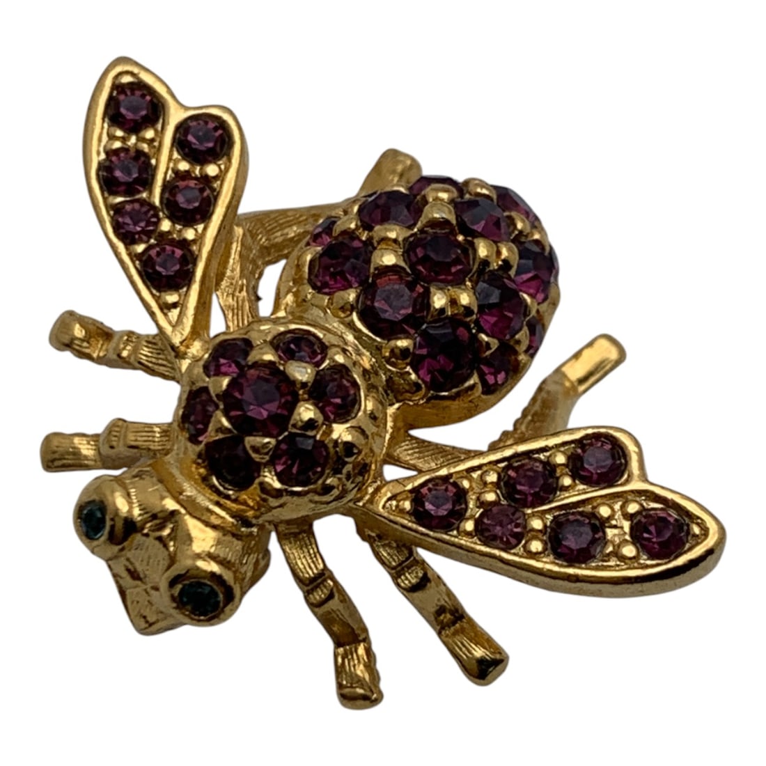 Joan Rivers Gold Tone Bee Pin W Purple Stones (1 of 3)