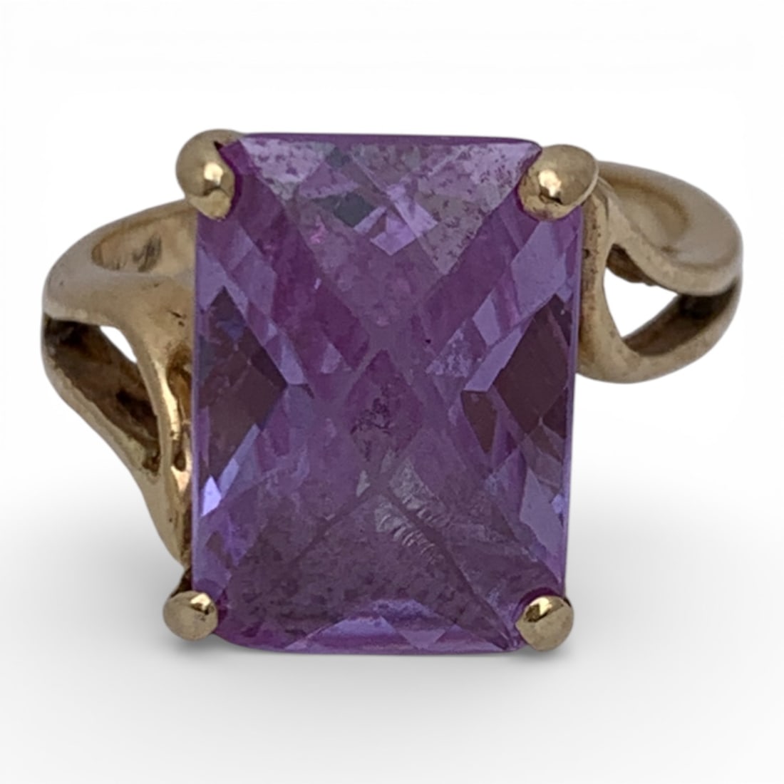 14k Yellow Gold & Faceted Purple Tourmaline Ring (1 of 4)