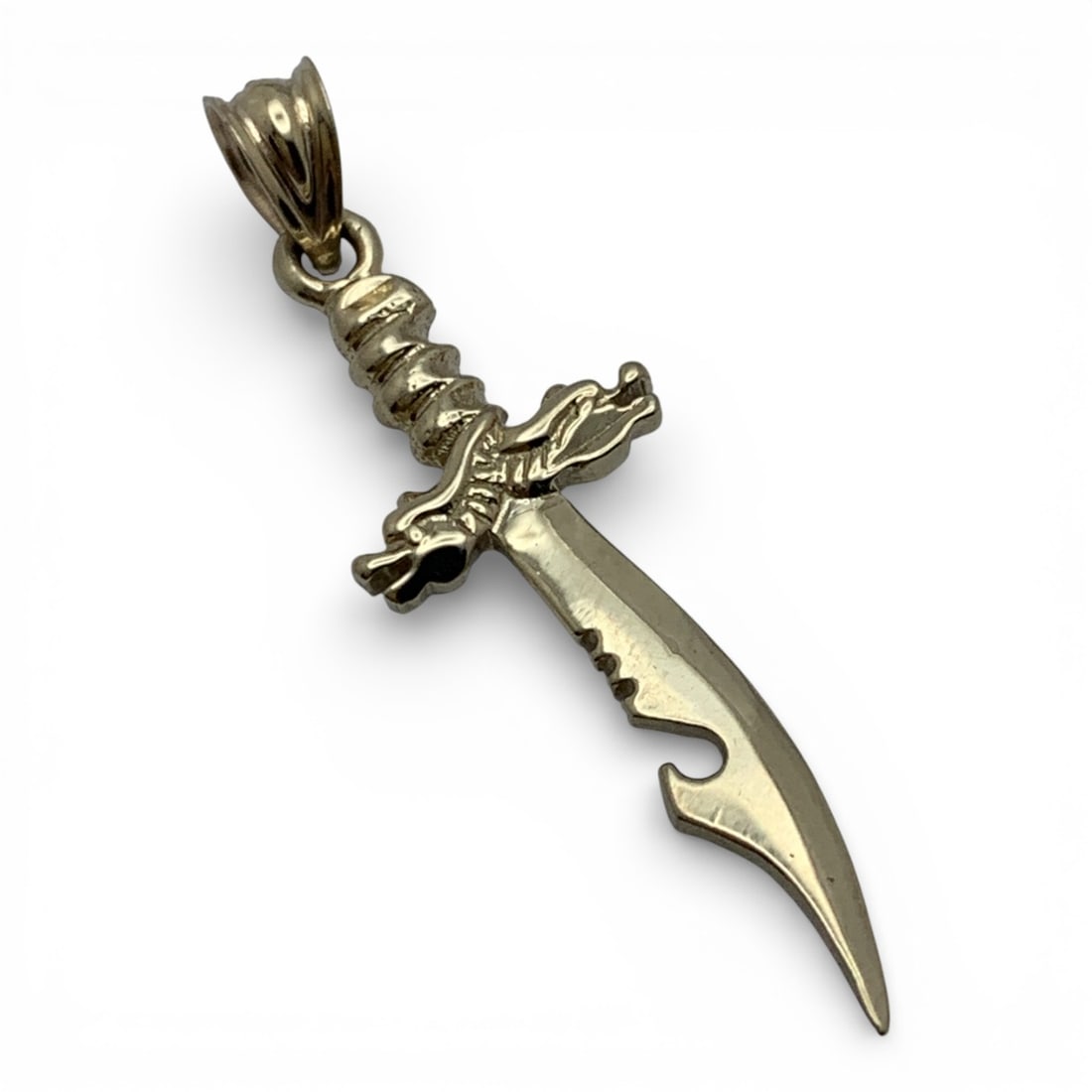 10k Yellow Gold Dagger Pendant: Marked 10k - 1 5/8" Long - 0.9 DwtGemstones Tested With Presidium Gem Tester Il - Berners Does Not Guarantee Authenticity Of Gemstones