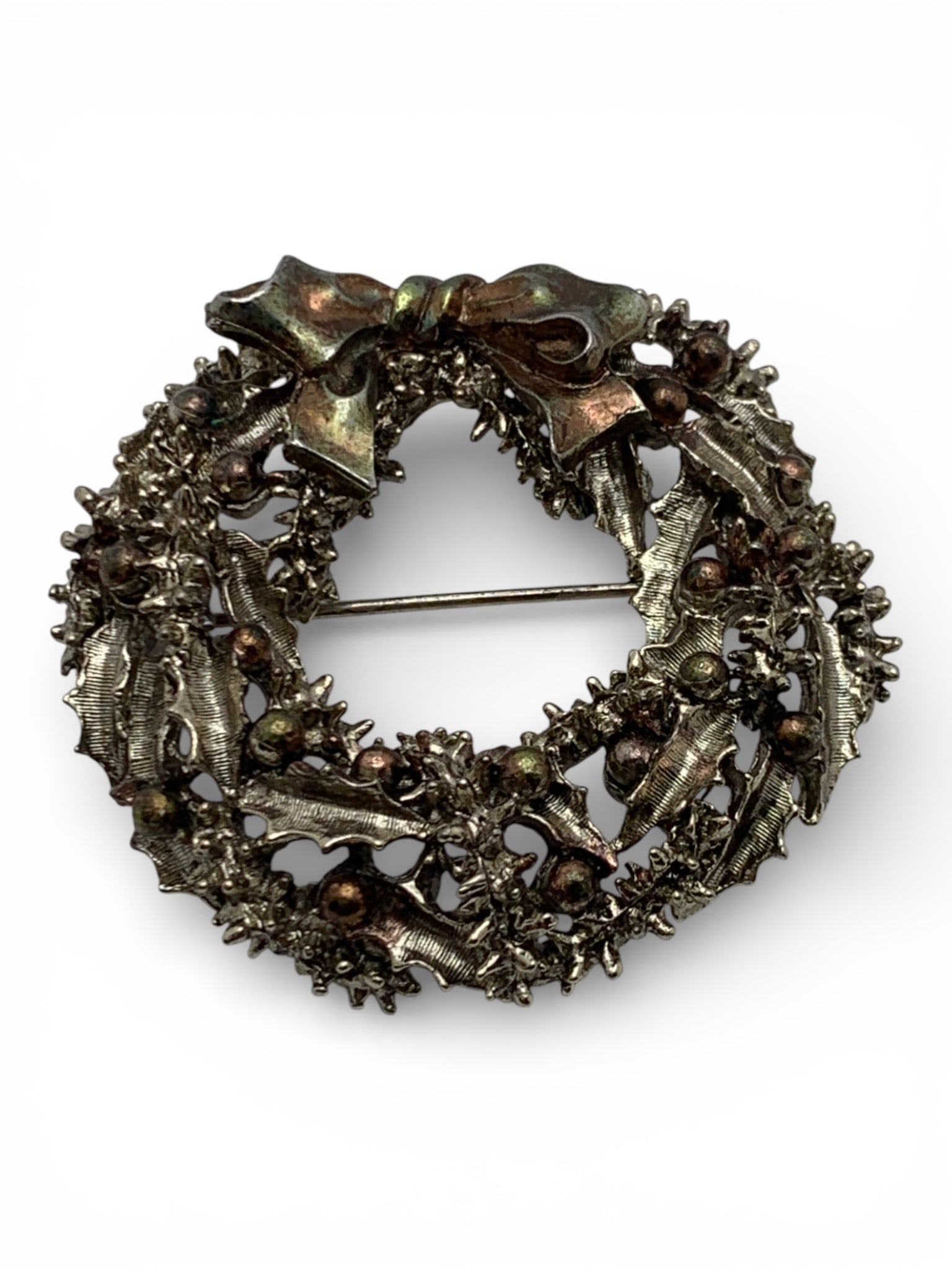 Art Designer Silver Tone Brooch: Marked Art - 1 3/4" Long