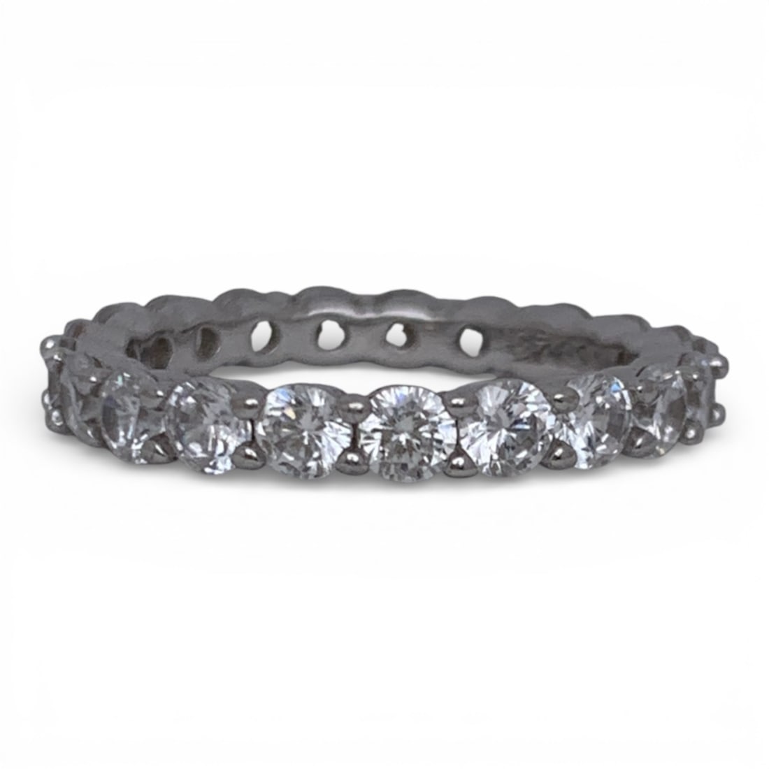 Sterling Silver Ring With Clear Stones (1 of 4)