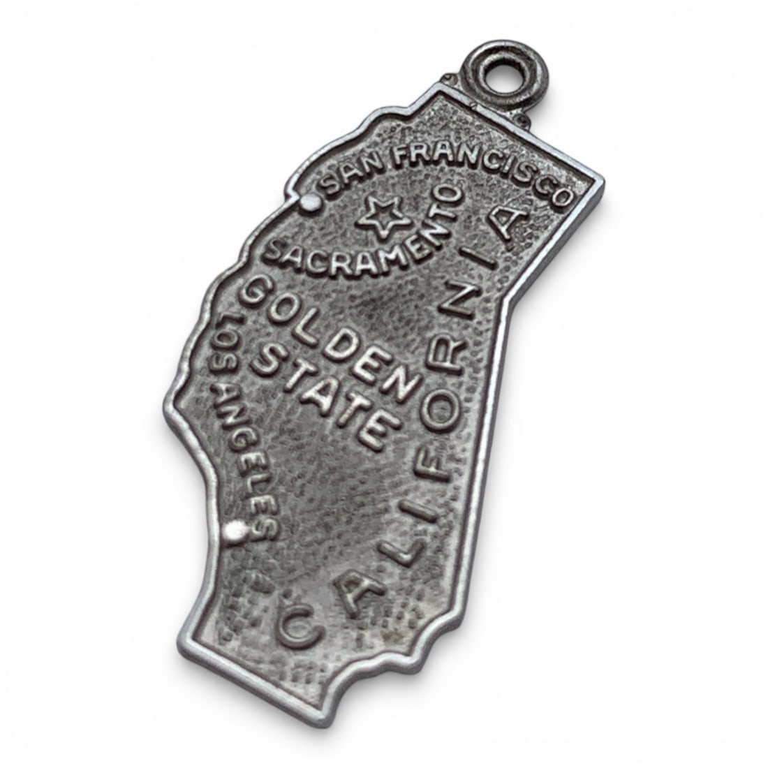 Sterling Silver California Charm: Marked Sterling - 1" Long - 1.1 Grams