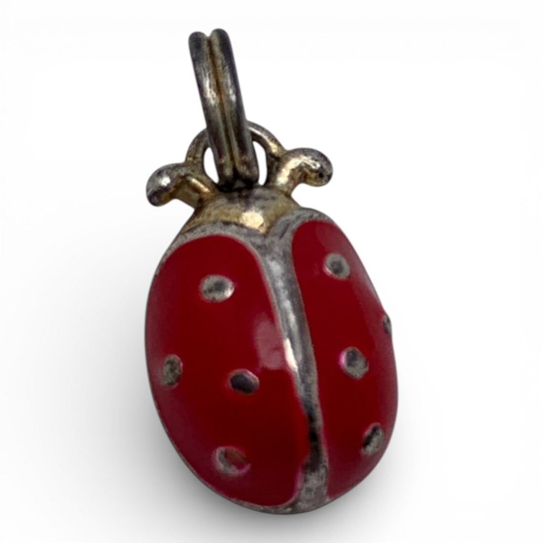 Sterling Silver Enameled Ladybug Charm - 3