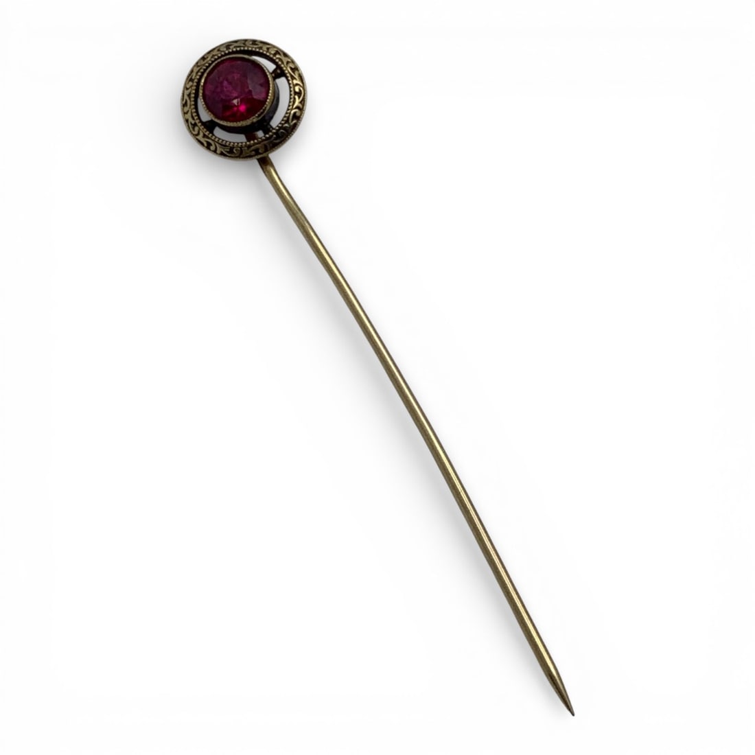 14k Yellow Gold & Ruby Stick Pin - 5