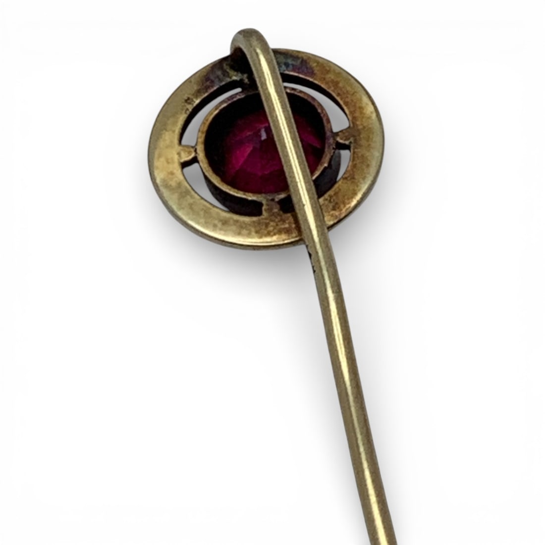 14k Yellow Gold & Ruby Stick Pin - 7