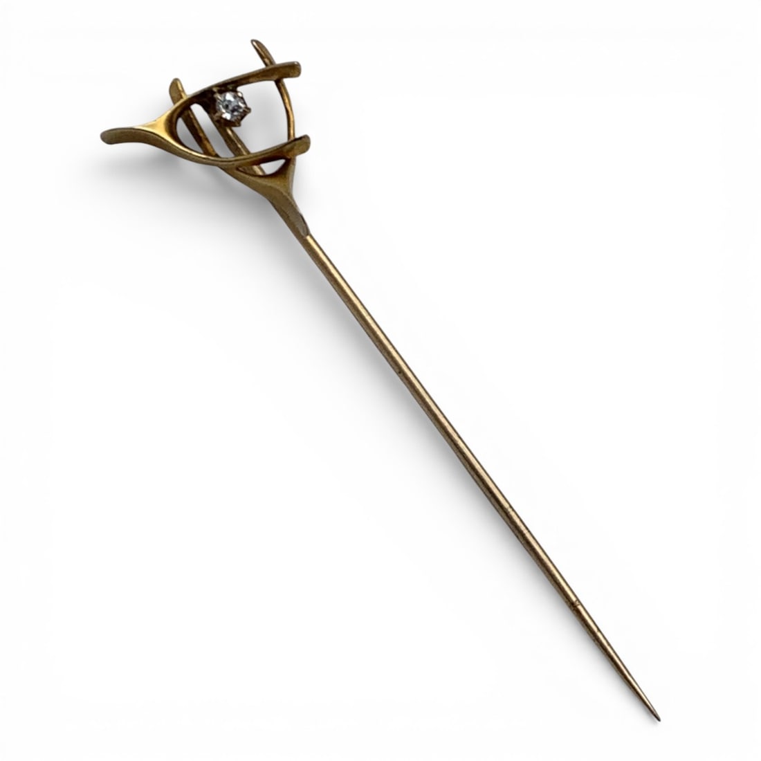 14k Yellow Gold & Diamond Stick Pin (1 of 8)
