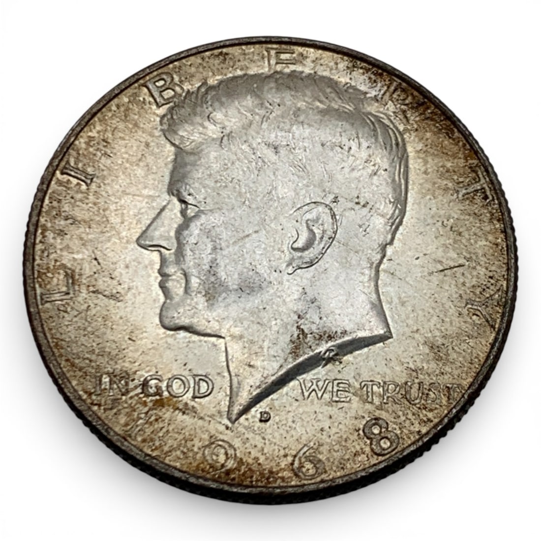 1968 D Kennedy Silver Half Dollar (1 of 2)