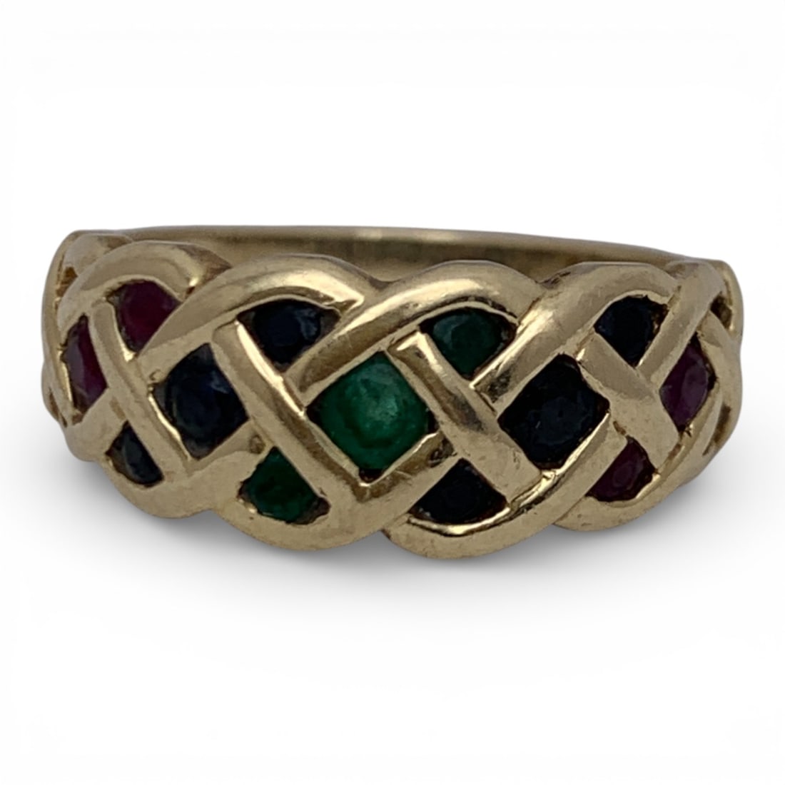 14k Yellow Gold Ring With Precious Stones (1 of 4)
