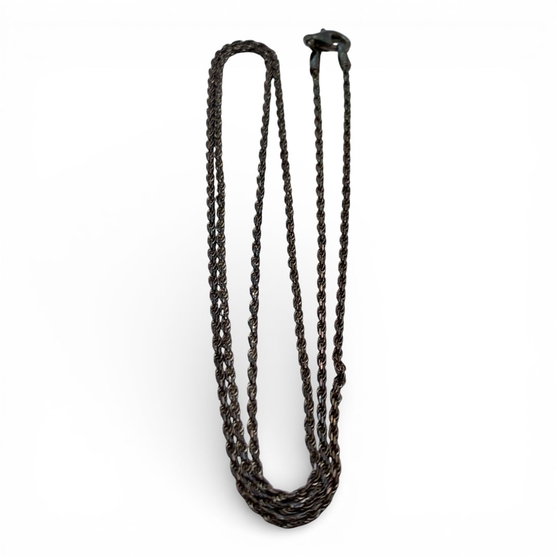 Sterling Silver Necklace: Marked 925 - 22" Long - 3.8 Grams