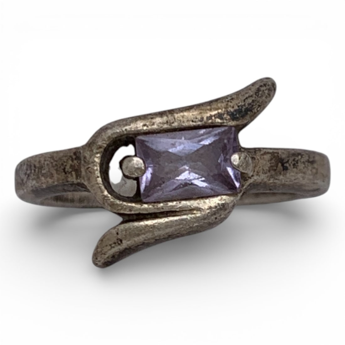 Sterling Silver & Purple/blue Stone Ring (1 of 6)
