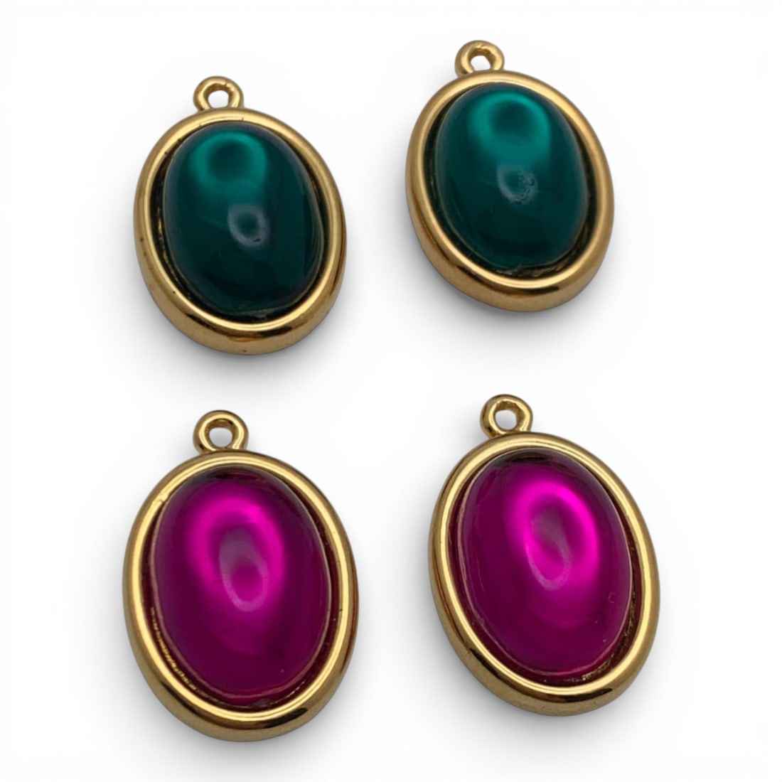 Group Of 4 Nolan Miller Gold Tone Pendants: Marked Nolan Miller - 7/8" Long