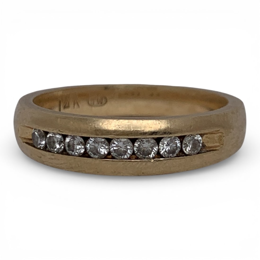 14k Yellow Gold & Diamond Ring: Marked 14k - Size 6.5 - 2.6 DwtGemstones Tested With Presidium Gem Tester Il - Berners Does Not Guarantee Authenticity Of Gemstones