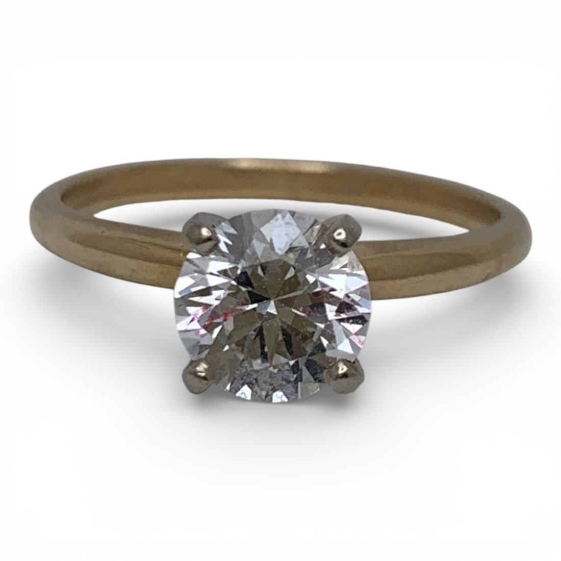 14k Yellow Gold & White Topaz Ring: Marked 14k - Size 8 - 1.9 DwtGemstones Tested With Presidium Gem Tester Il - Berners Does Not Guarantee Authenticity Of Gemstones