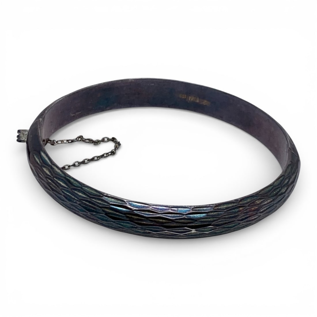 Sterling Silver Hinge Bracelet: Marked 925 - 2 3/8" Inside Width - 11.7 Grams