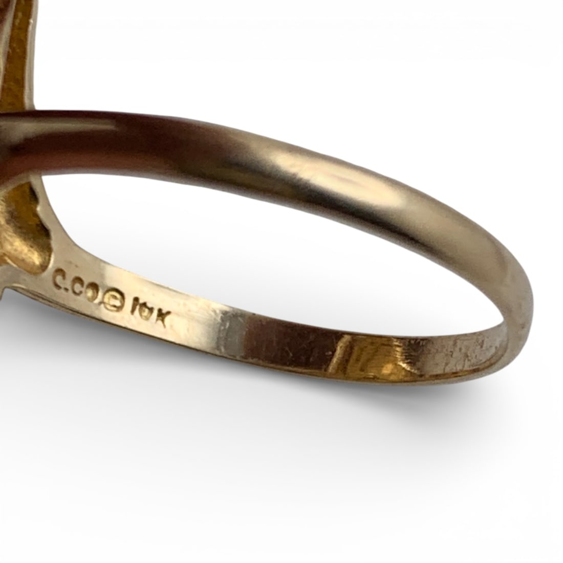 10k Yellow Gold Leaf Design Ring - 3