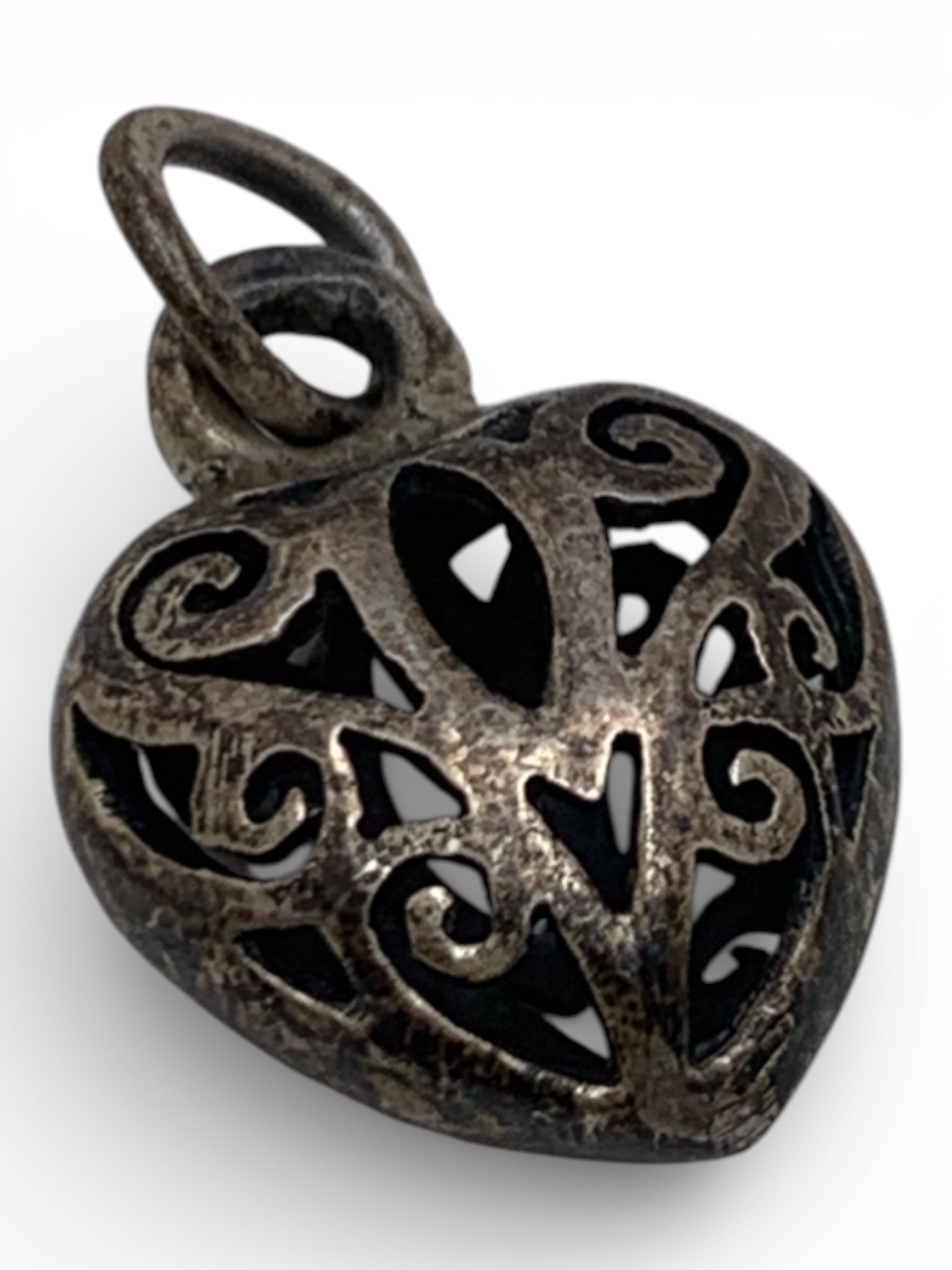Silver Heart Charm - 2