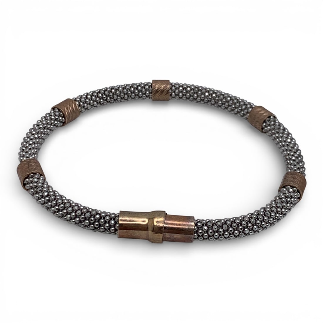 Silver Magnetic Clasp Bracelet - 4