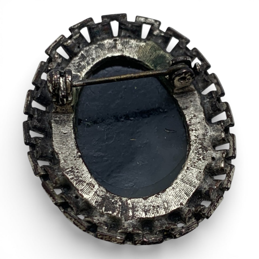 Silver Tone Cameo Pin - 2