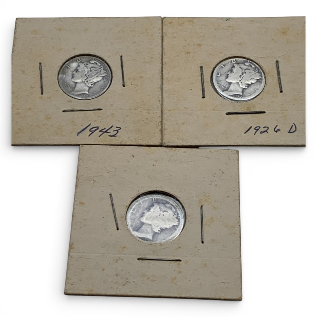 Group Of 3 Mercury Silver Dimes (1 of 8)