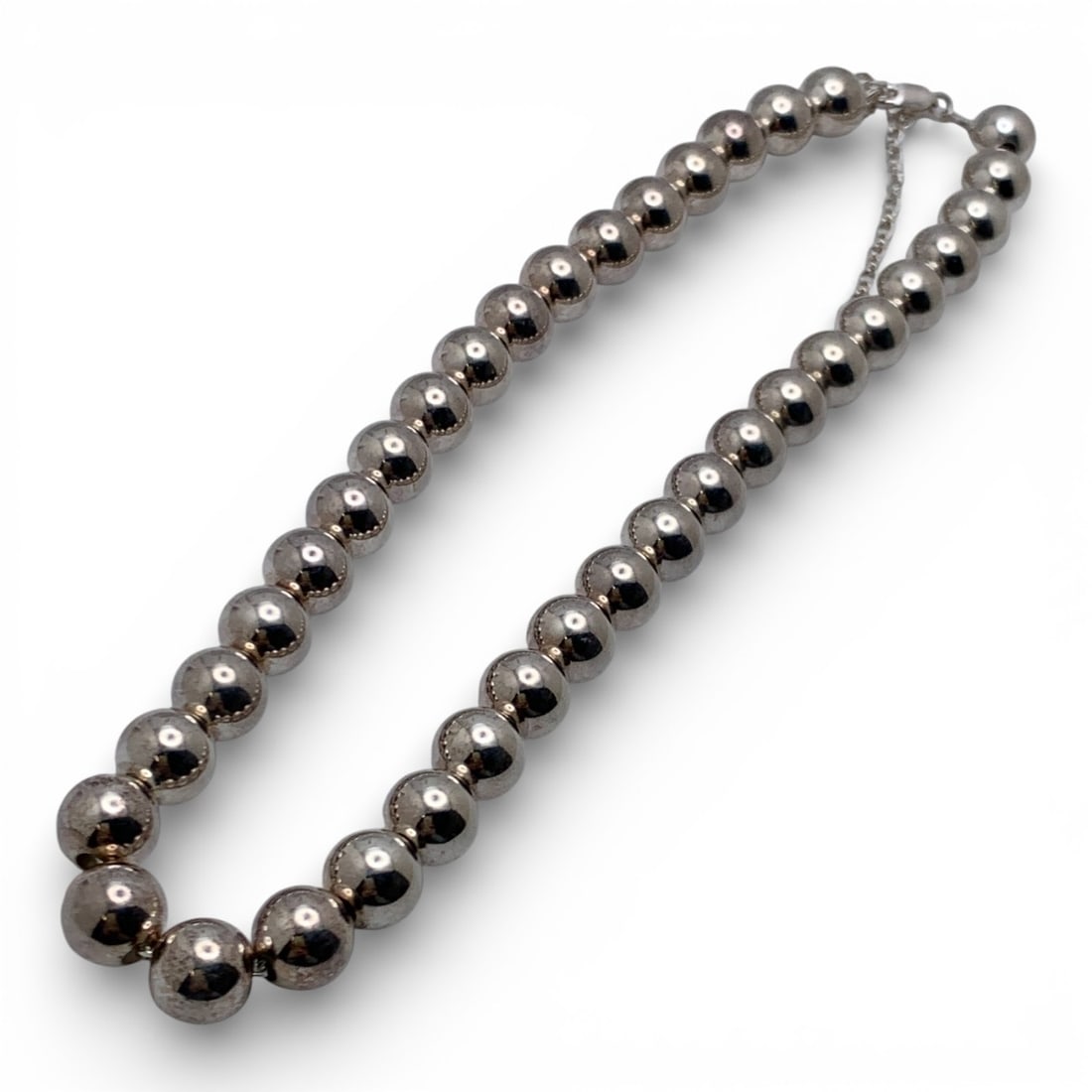 Sterling Silver Beaded Necklace - 2