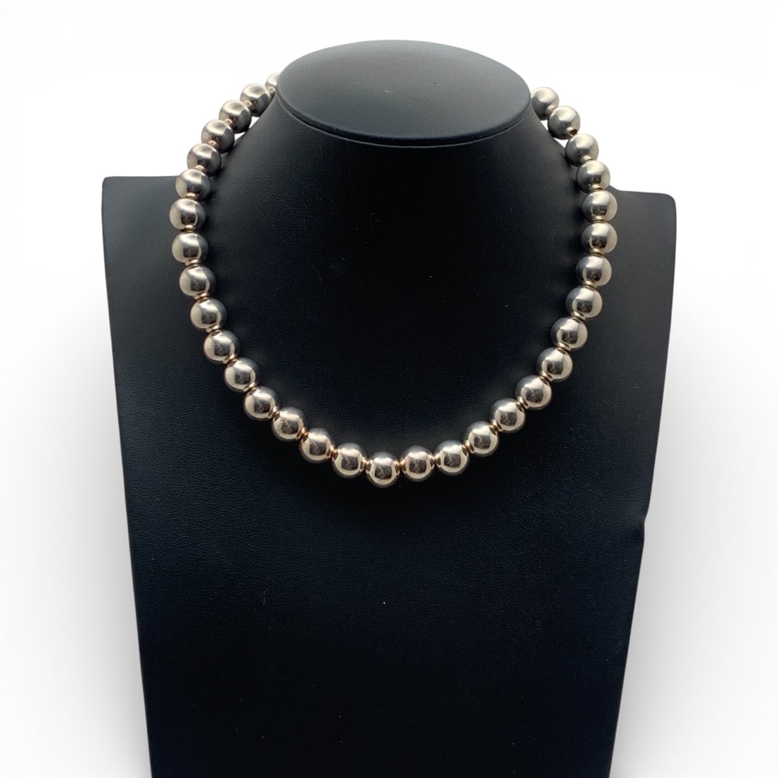 Sterling Silver Beaded Necklace - 4