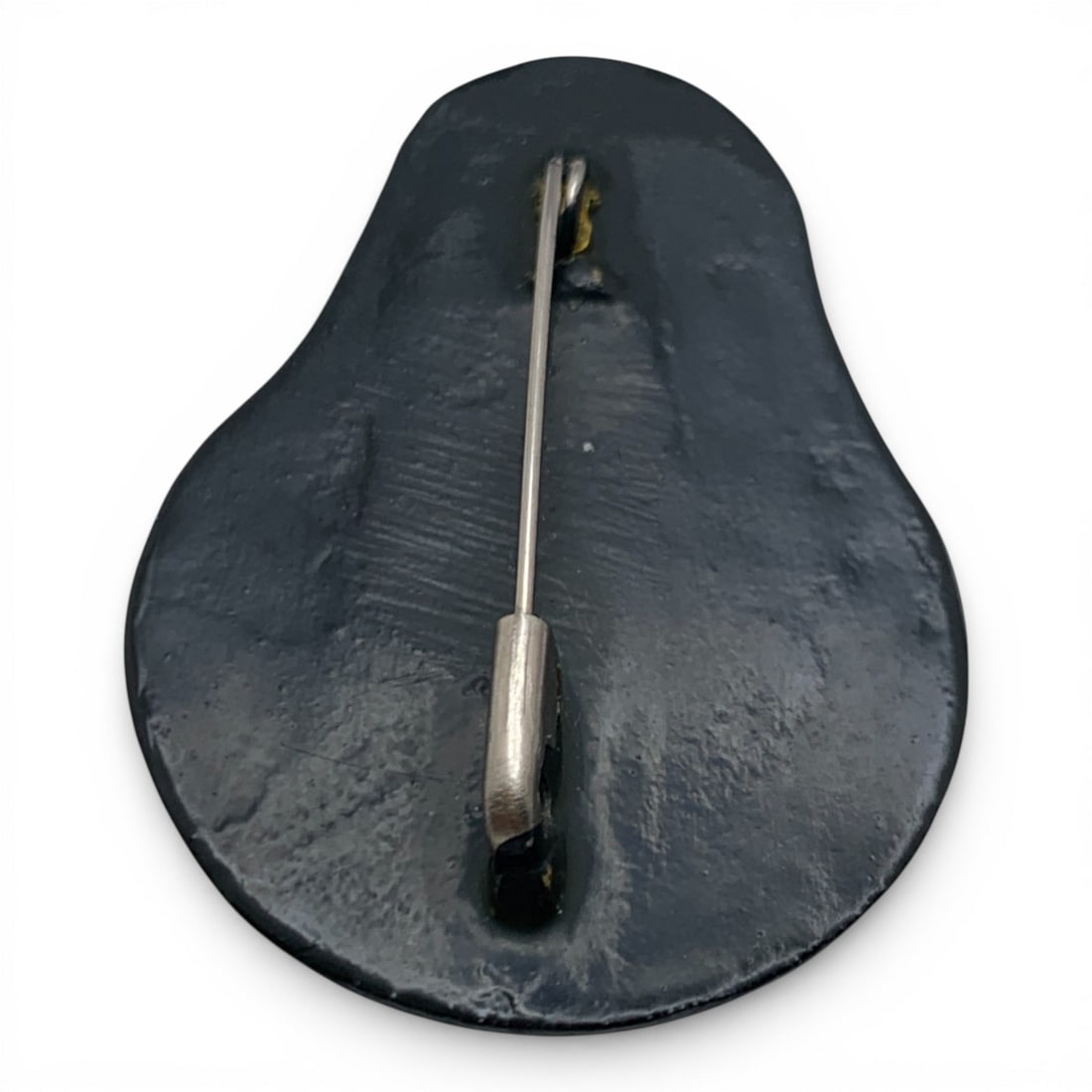 Hand Painted Black Lacquer Pin - 2