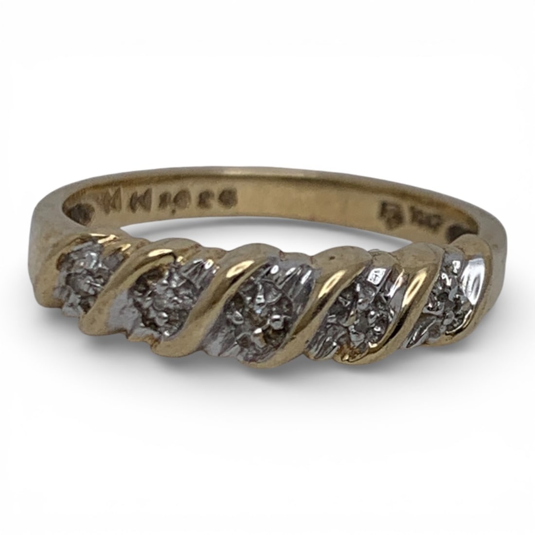 10k Yellow Gold & Diamond Ring: Marked 10k - Size 6.25 - 1.2 DwtGemstones Tested With Presidium Gem Tester Il - Berners Does Not Guarantee Authenticity Of Gemstones