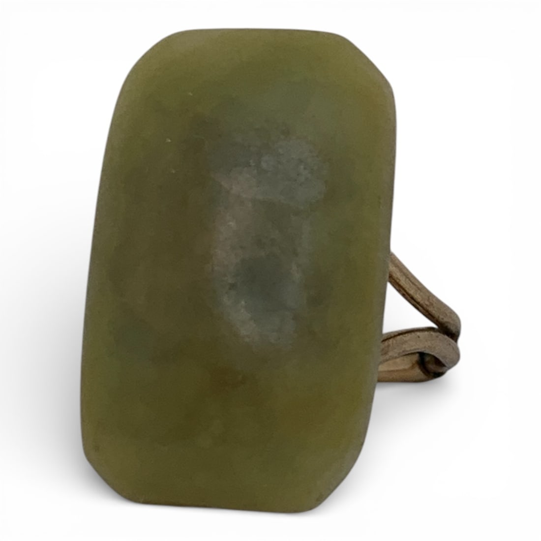 12k Gold Filled & Green Stone Ring: Marked 12k G.f. - Size 5 - 5.9 Grams