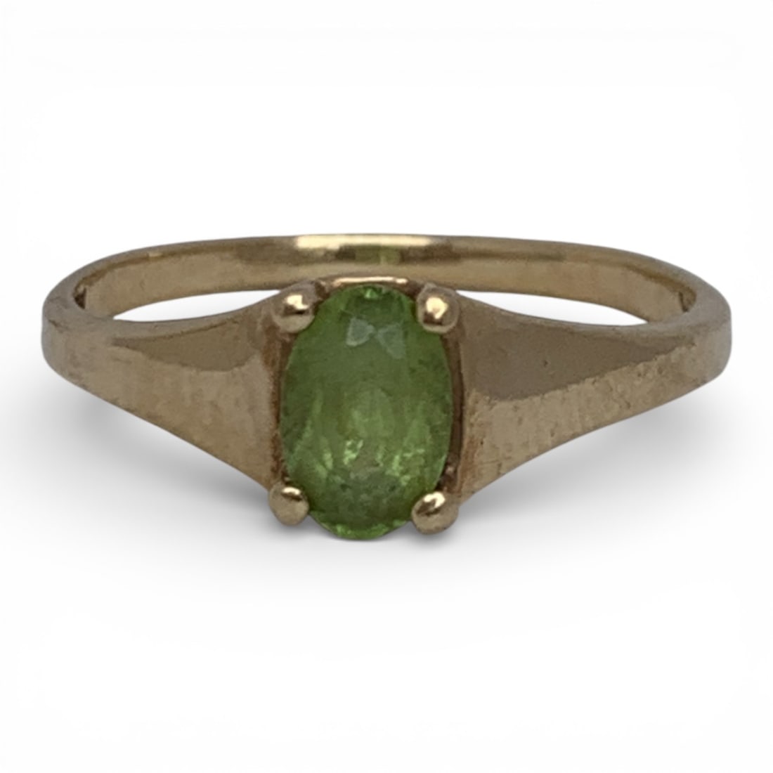 10k Yellow Gold & Green Citrine Ring: Marked 10k - Size 6 - 1.1 DwtGemstones Tested With Presidium Gem Tester Il - Berners Does Not Guarantee Authenticity Of Gemstones