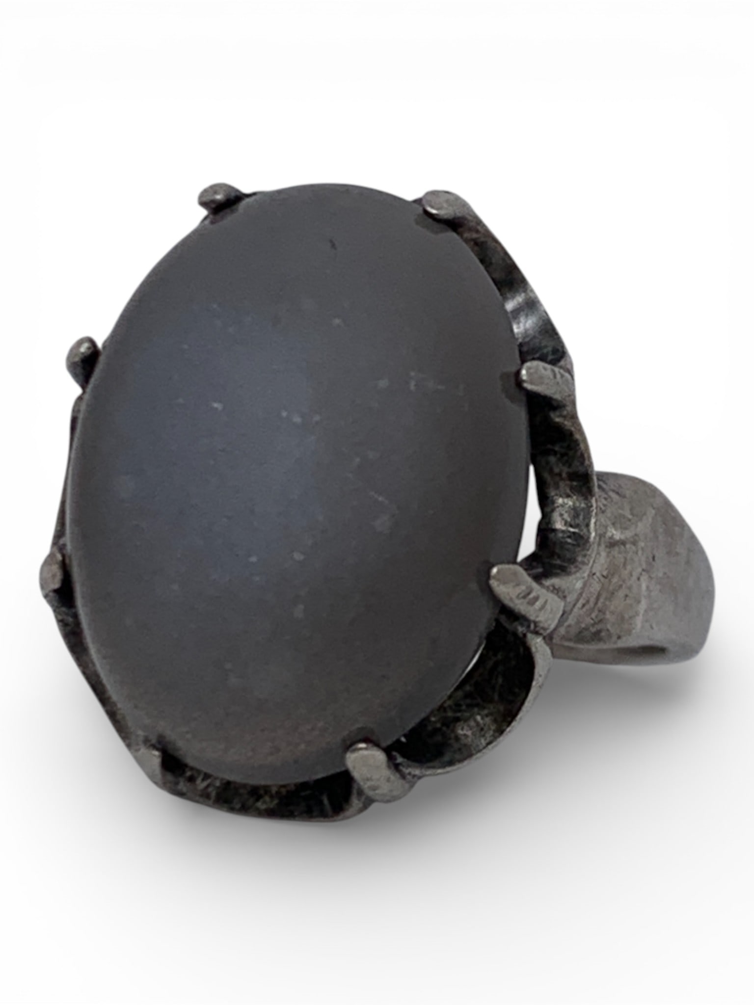 Sterling Silver & Grey Stone Ring (1 of 4)