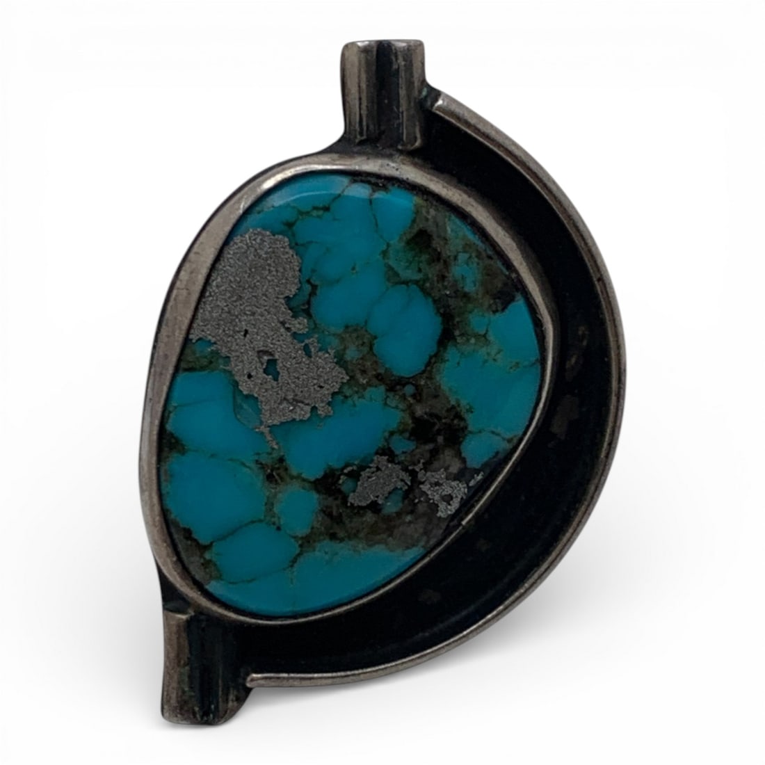 Silver & Blue Turquoise Ring - 3