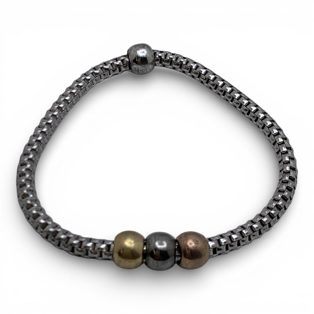 Silver Stretch Bracelet: Tests Silver - 9.6 Grams