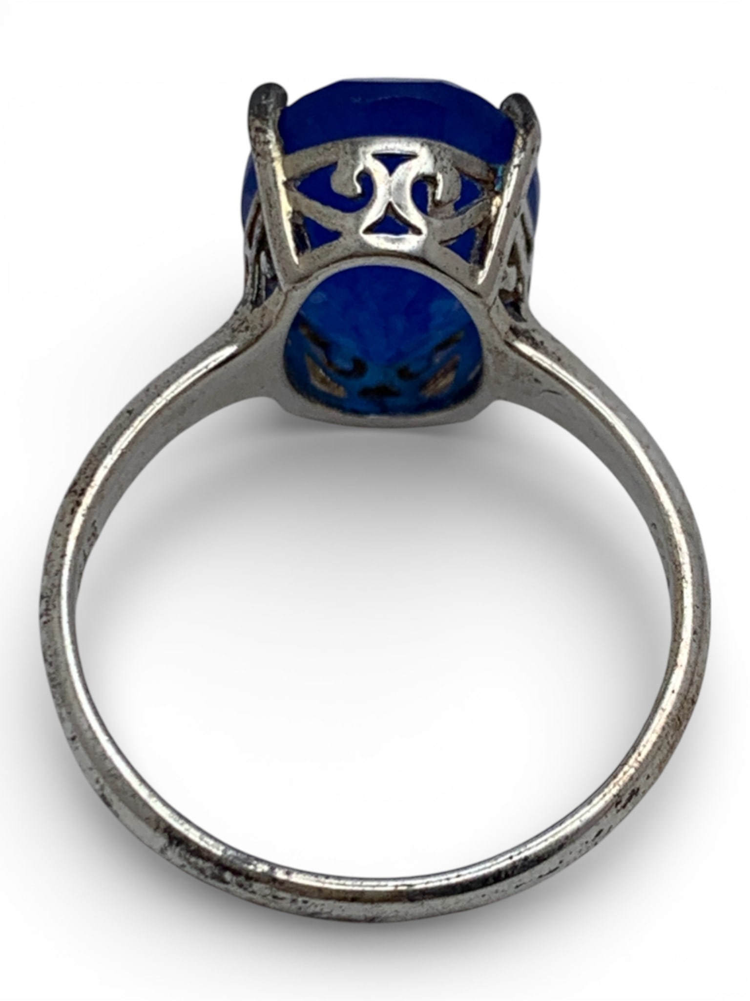 Sterling Silver Ring With Blue Stone - 2
