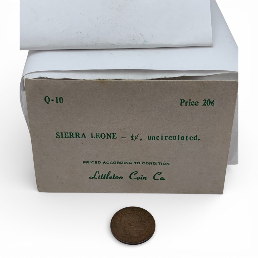 1964 Sierra Leone 1/2cent Uncirculated Coin: See Photos
