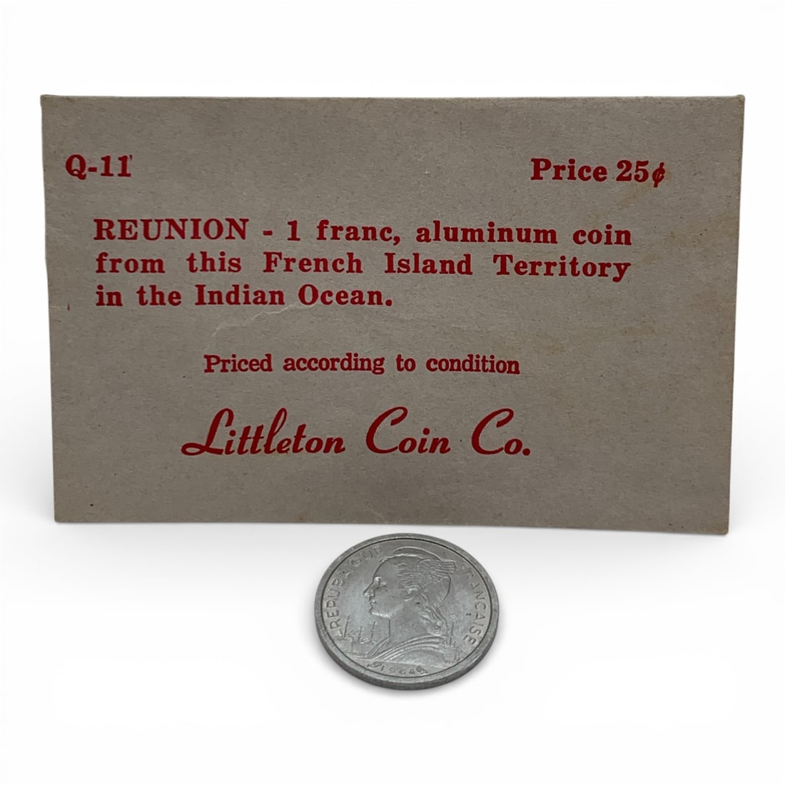 1964 Republique Francaise 1 Franc Aluminum Coin: See Photos