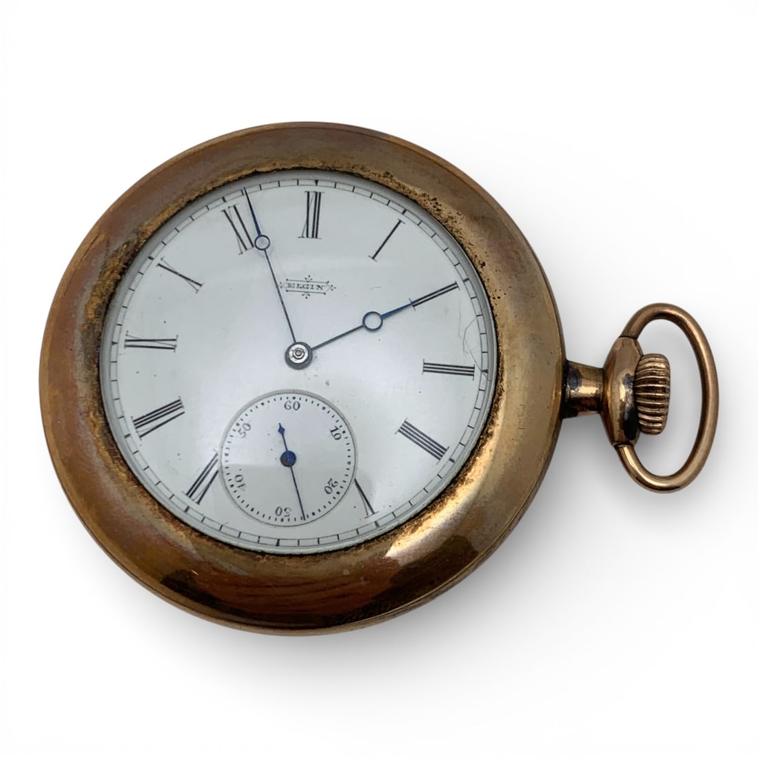 Elgin Gold Filled Pocket Watch: Marked On Face: ElginMarked On Back Case: Girbraltar, Guranteed Gold Filled, 4568779Marked On Movement: Elgin Nat'l Watch Co, 15 Jewels, 16473592 3/8" Long - 68.0 Grams